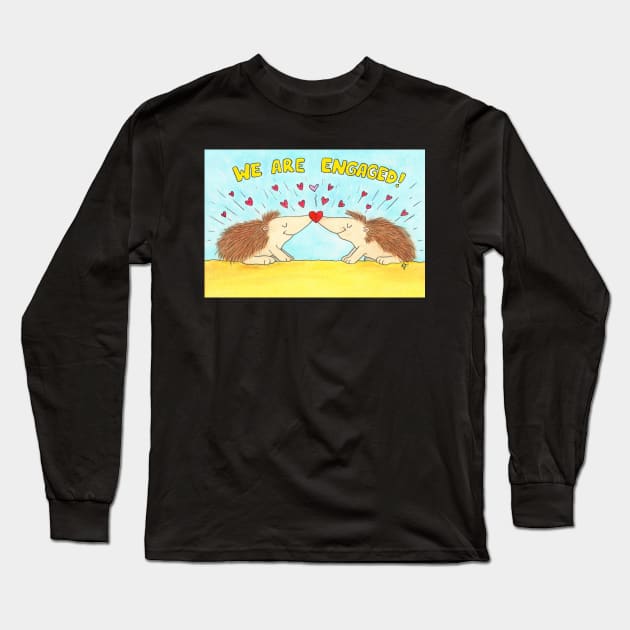 We are engaged - Hedgehogs Long Sleeve T-Shirt by nicolejanes